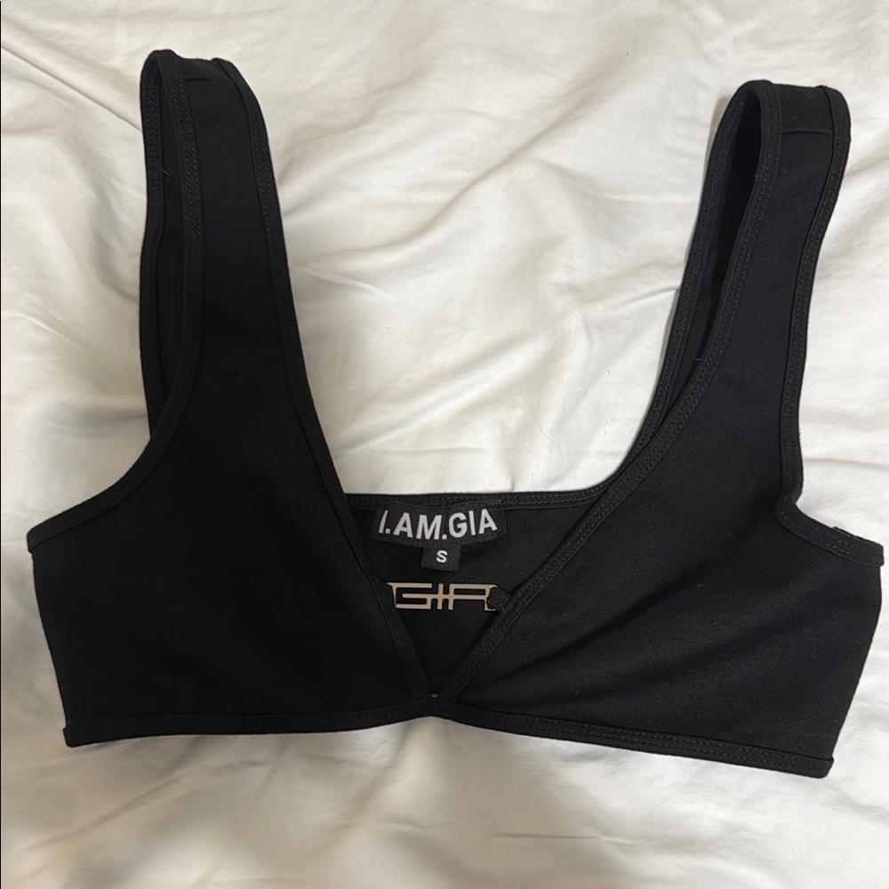 I.AM.GIA Black Minimalist Bra Intimates